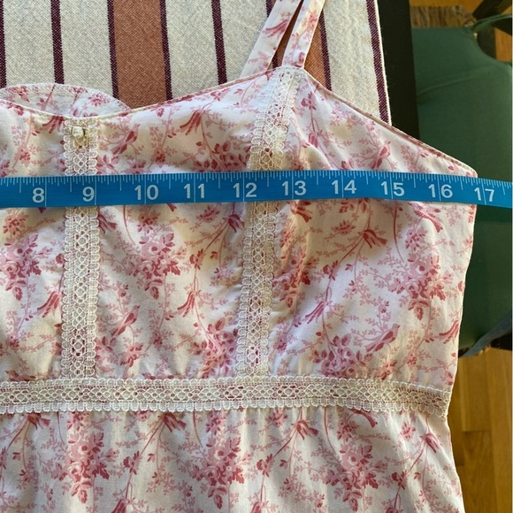 Vintage Laura Ashley Pink Floral Shabby Chic Cottage Core Mini 90’s Dress - Picture 13 of 15